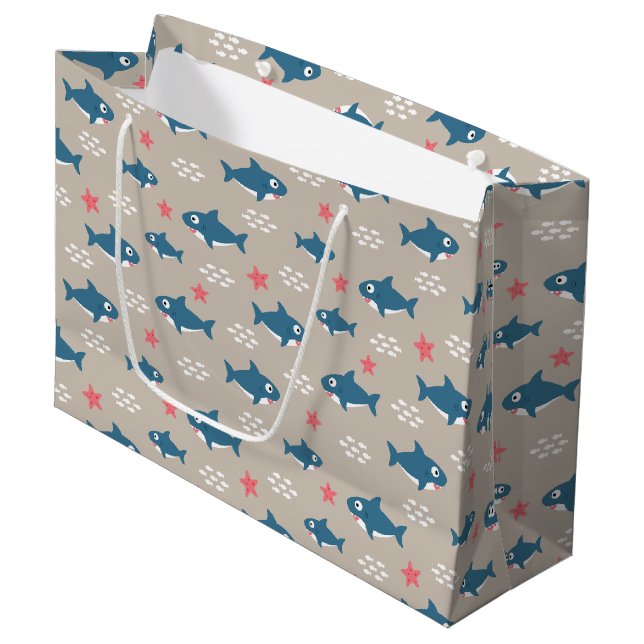 Shark Large Gift Bag (Front Angled)
