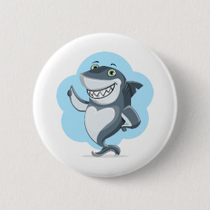Shark Laughing 6 Cm Round Badge