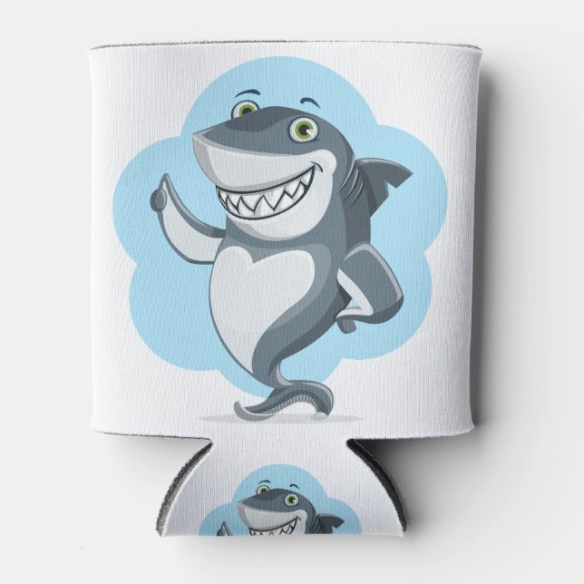 Shark Laughing Can Cooler (Front)