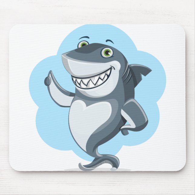 Shark Laughing Mouse Mat (Front)