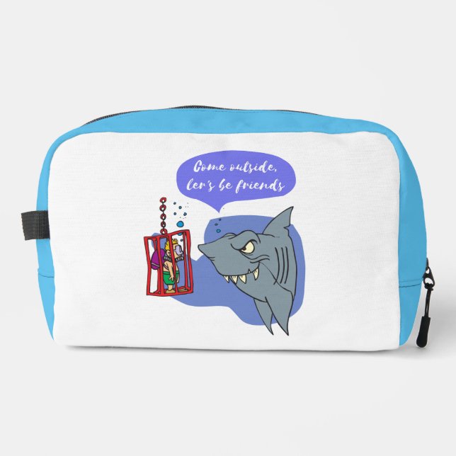 shark, let's be friends dopp kit (Front)