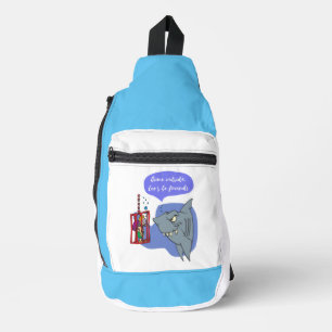 shark, let's be friends sling bag