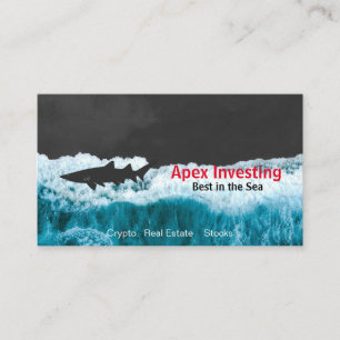 Shark Logo   Coastal Beach Business Card