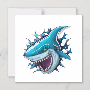 Shark logo T-Shirt Magnetic Invitation