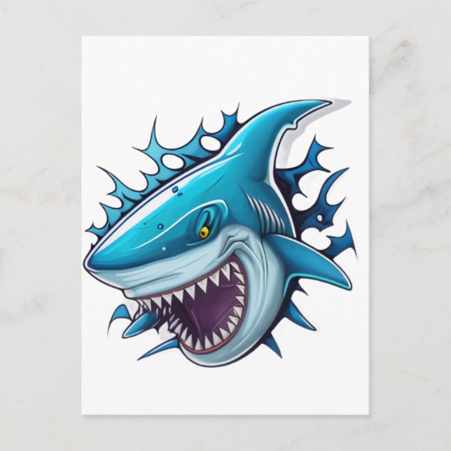 Shark logo T-Shirt Postcard (Front)