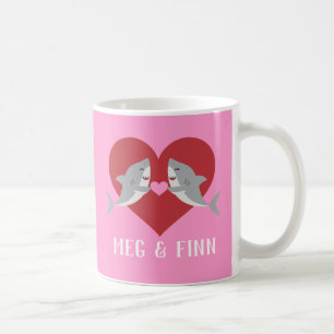 Shark Love Valentine Coffee Mug