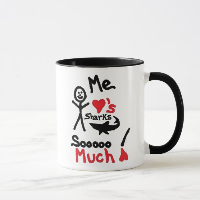 Shark Lover Cartoon Mug (Right)