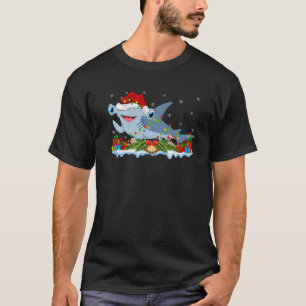 Shark Lover Family Matching Santa Hammerhead Shark T-Shirt