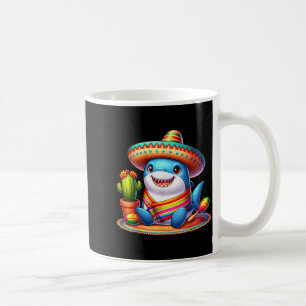 Shark lovers cinco de mayo sombrero maracas mexica coffee mug