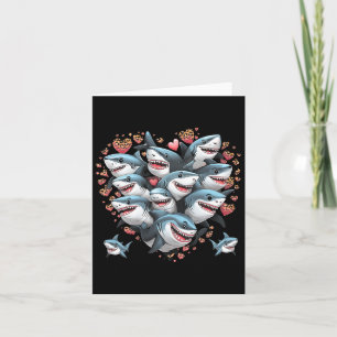 Shark Lovers Marine Divers Sharks Forming A Heart  Card
