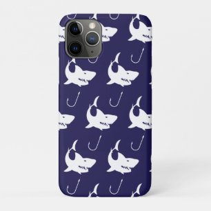 Shark Lovers Nautical Fisherman Fish Hooks iPhone 11 Pro Case