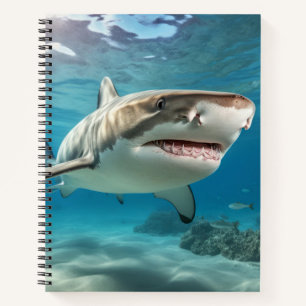 Shark Marine Animal Blue Ocean Deep Sea Notebook