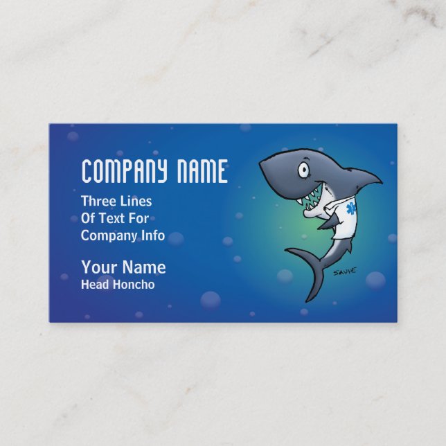 Shark Medical Healthcare Business Cards (Front)