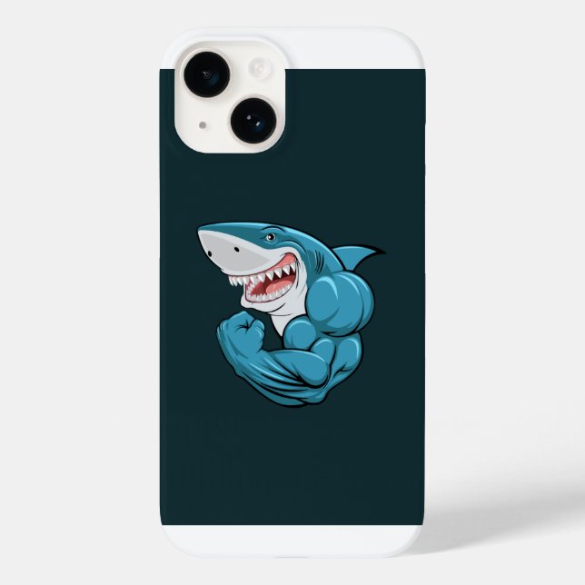 "Shark Mode On – Fierce Ocean Predator Phone Case" Case-Mate iPhone Case (Back)