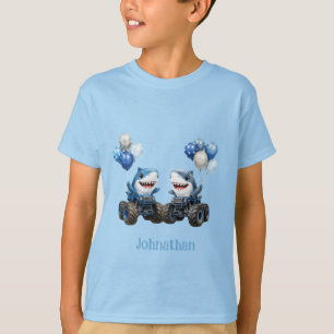 Shark Monster Truck Birthday Bash T-Shirt