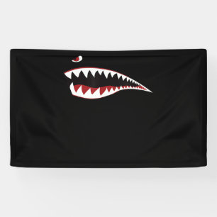Shark Mouth Art Symbol - Gift For Shark Lover Banner