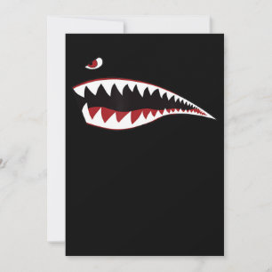 Shark Mouth Art Symbol - Gift For Shark Lover Holiday Card
