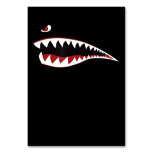 Shark Mouth Art Symbol - Gift For Shark Lover Table Number