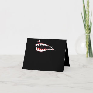 Shark Mouth Art Symbol - Gift For Shark Lover Thank You Card