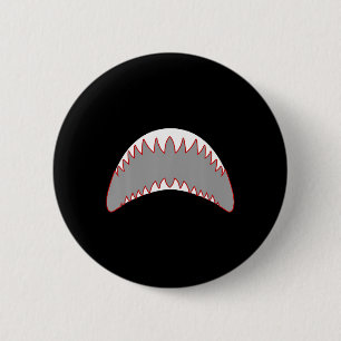 Shark Mouth Jaw Lazy Easy Costume For Halloween Pa 6 Cm Round Badge