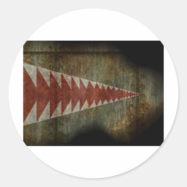 shark mouth texture classic round sticker (Front)
