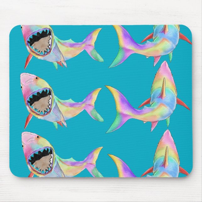 Shark ocean art  mouse mat (Front)