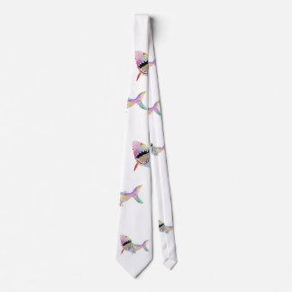 Shark ocean art tie