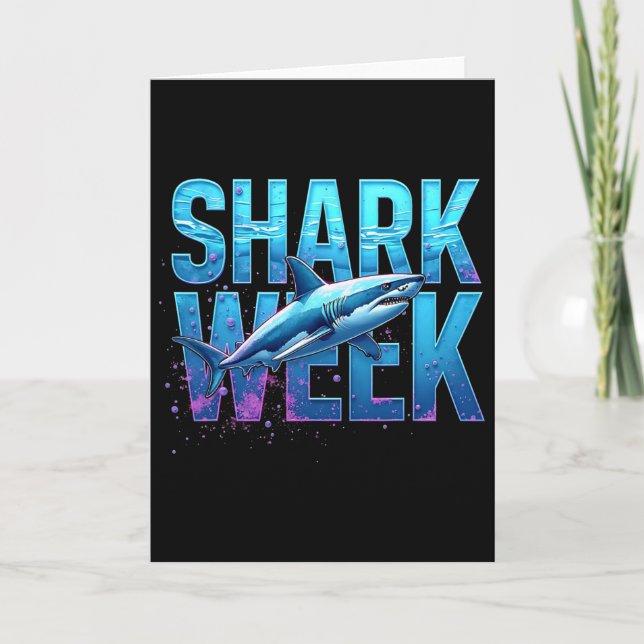 Shark Ocean Beach Scu Vacation Lover  Card (Front)
