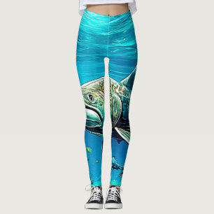 Shark Ocean Predator Art Leggings