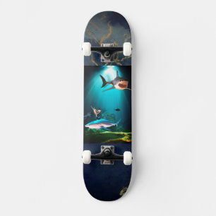 shark on skateboard