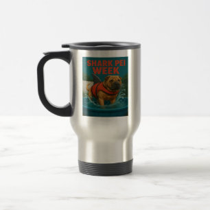 Shark Pei Week: Backyard Terror Travel Mug