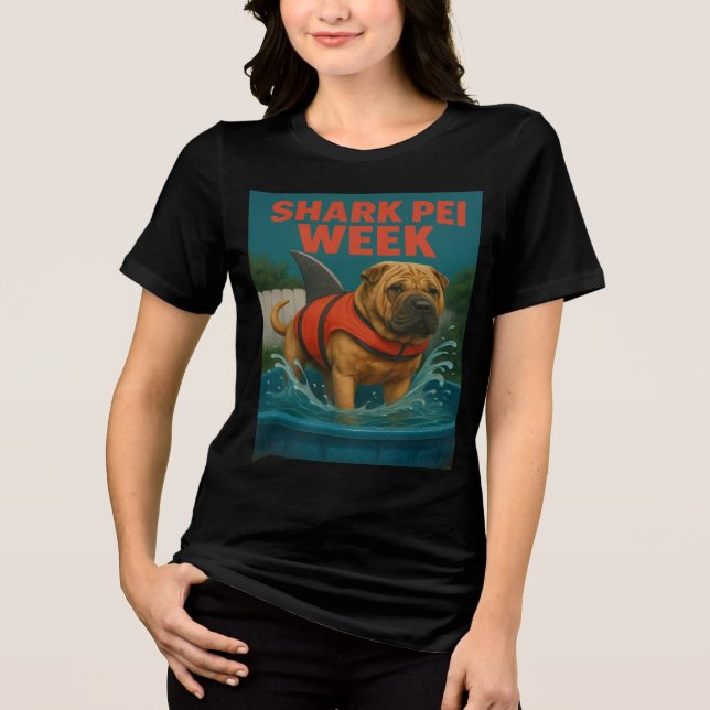 Shark Pei Week: Backyard Terror Tri-Blend Shirt (Front)