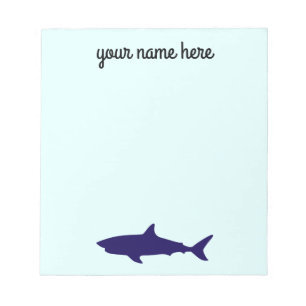 Shark Personalised Stationery Notepad