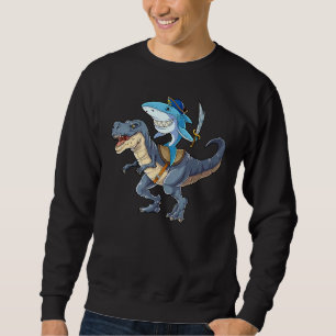 Shark Pirate Dinosaur T Rex Jawsome  Boys Kids Sweatshirt