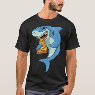 Shark Pizza Shark Eating Pizza Shark And Pizza T-Shirt