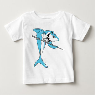 Shark Playing Billiards Baby T-Shirt