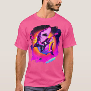 Shark Playing Guitar in Space Outer Space Sharks T-Shirt