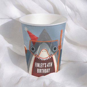 Shark Pool Party Boy Birthday Party Paper Cups