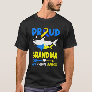 Shark Proud Grandma Down Syndrome Awareness T21 T-Shirt