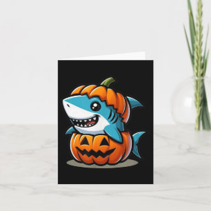 Shark Pumpkin Halloween Costume Card