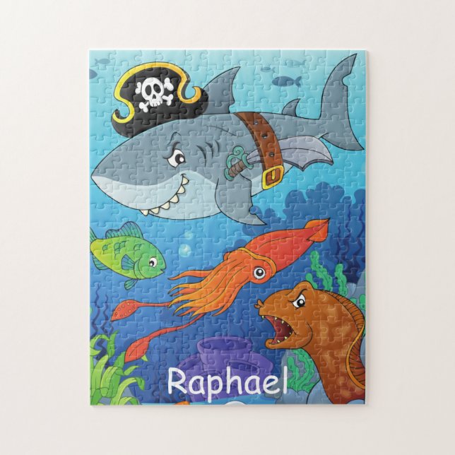 Shark Puzzle, Personalised Puzzle, Jigsaw Puzzle (Vertical)