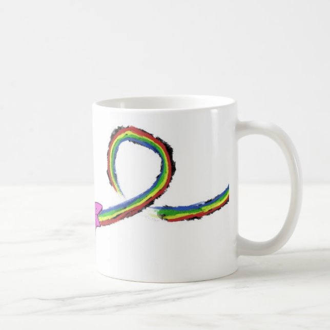 Shark RAinbow Throw-up Coffee Mug (Right)