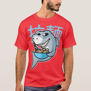 Shark Ramen Bowl Kawaii Neko Anime Japanese Noodle T-Shirt
