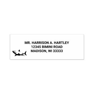 Shark Return Address Self-inking Stamp