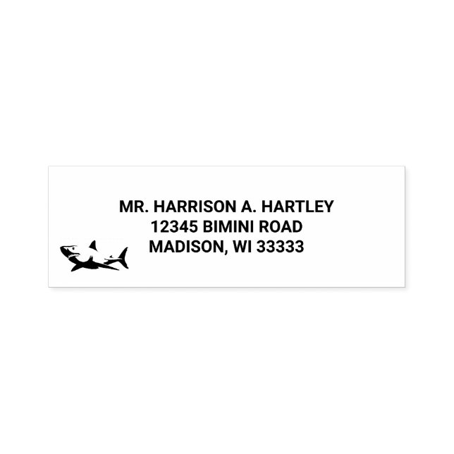 Shark Return Address Self-inking Stamp (Design)