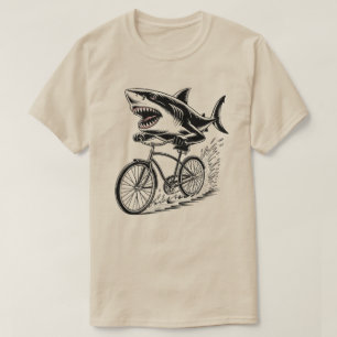 Shark Riding Bicycle• Land Shark Attack Tee • Absu