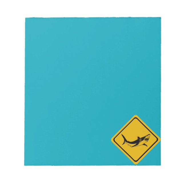 shark road sign notepad (Front)