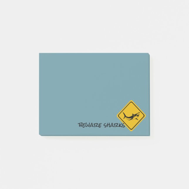 shark road sign - Post-It-Notes pad Post-it Notes (Front)