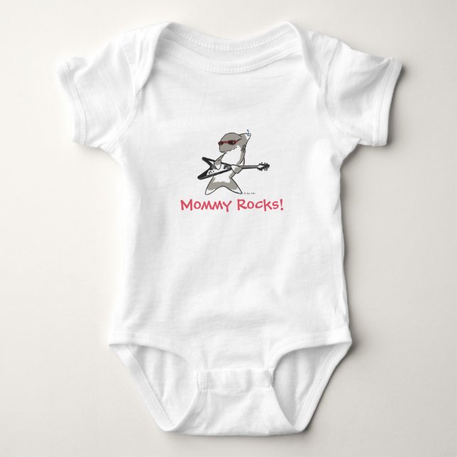 Shark Rock Star pt.2 Baby Bodysuit (Front)