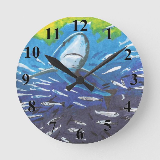 Shark Round Clock (Front)